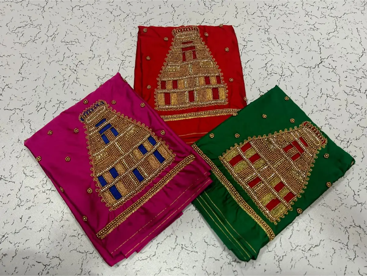 Timeless Traditional Temple Maggam Work Blouse – Divine Elegance Redefined! 11