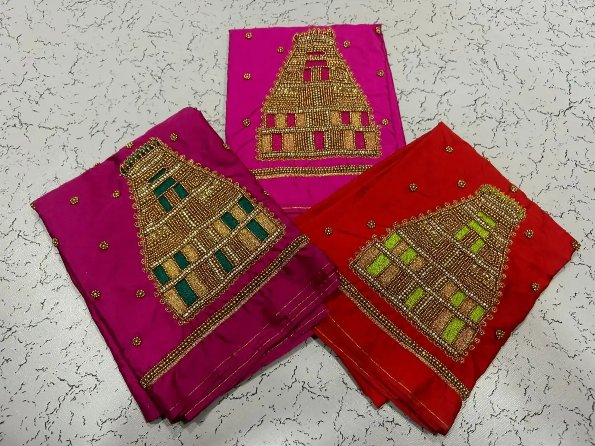 Timeless Traditional Temple Maggam Work Blouse – Divine Elegance Redefined! 5