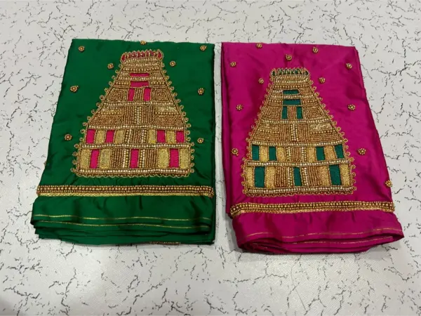 Timeless Traditional Temple Maggam Work Blouse – Divine Elegance Redefined!
