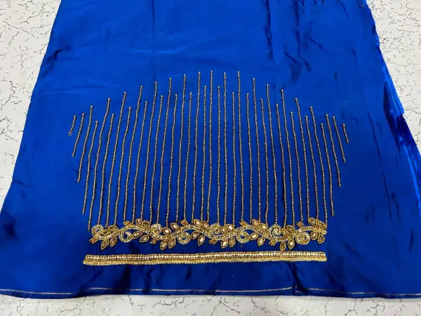 Unbeatable Elegance – Trending Lines Border Aariwork Bridal Blouse