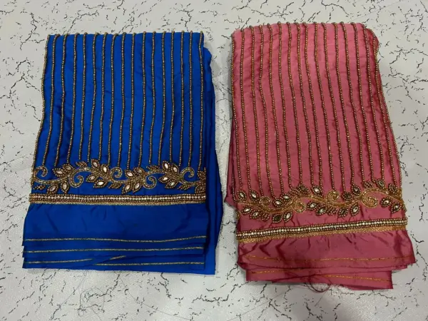 Unbeatable Elegance – Trending Lines Border Aariwork Bridal Blouse