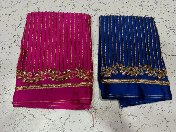 Unbeatable Elegance – Trending Lines Border Aariwork Bridal Blouse