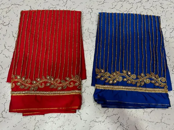 Unbeatable Elegance – Trending Lines Border Aariwork Bridal Blouse