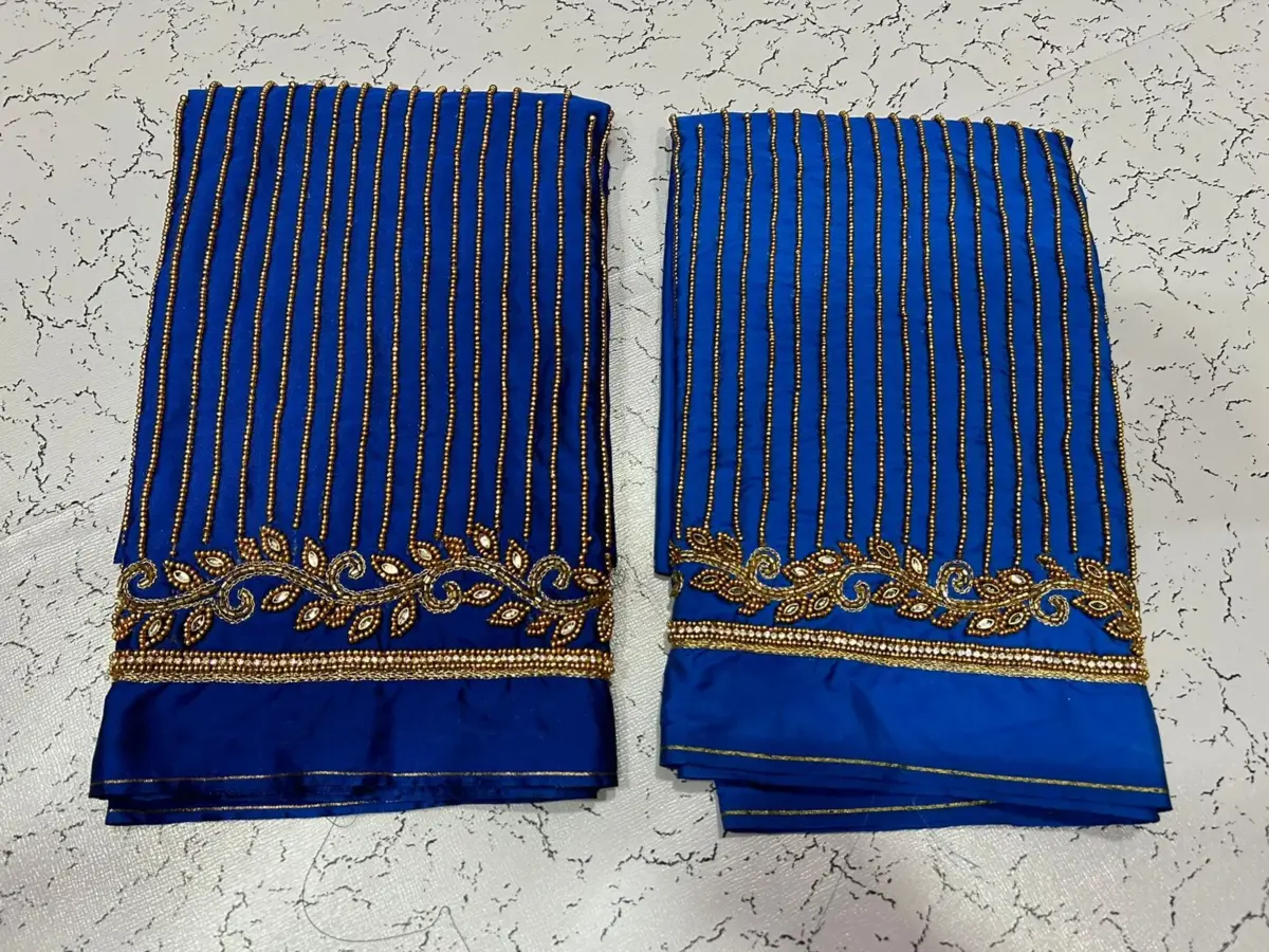 Unbeatable Elegance – Trending Lines Border Aariwork Bridal Blouse 9
