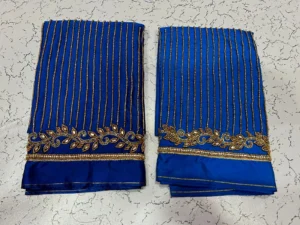 Unbeatable Elegance – Trending Lines Border Aariwork Bridal Blouse 9
