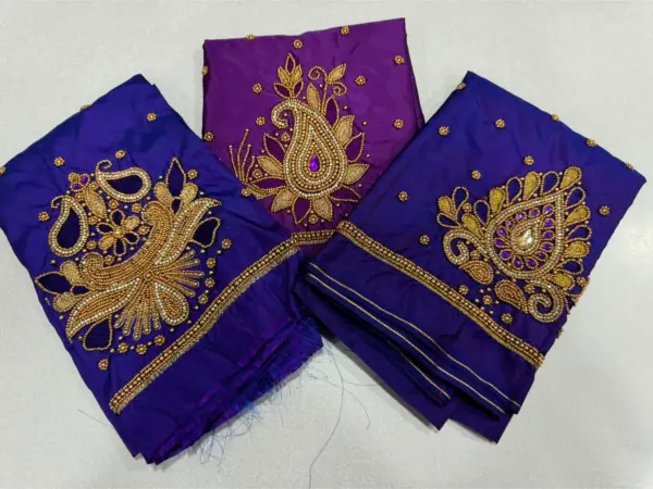 Budget-Friendly Beauty: Pink Beads Aari Work Blouse Now on Offer!