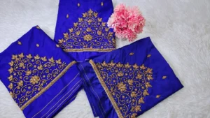 Elegant Tissue Buti Aariwork Blouse – Handcrafted Design at Price | Customizable Ethnic Wear 10