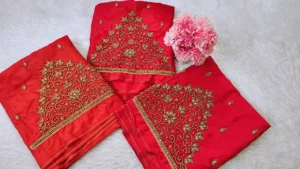 Elegant Tissue Buti Aariwork Blouse – Handcrafted Design at Price | Customizable Ethnic Wear 3