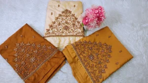 Elegant Tissue Buti Aariwork Blouse – Handcrafted Design at Price | Customizable Ethnic Wear 7