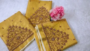 Elegant Tissue Buti Aariwork Blouse – Handcrafted Design at Price | Customizable Ethnic Wear 8