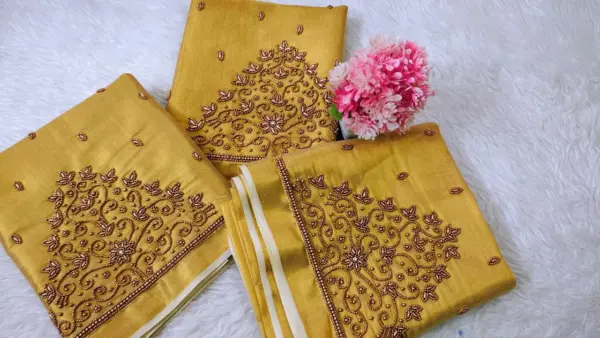 Elegant Tissue Buti Aariwork Blouse – Handcrafted Design at Offer Price | Customizable Ethnic Wear Online