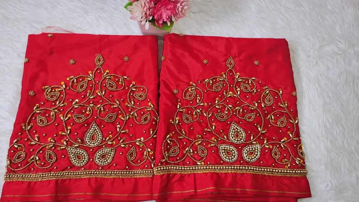 Exclusive Offer: Kodi Beads Buti Aari Work Blouse – Grace Redefined 5