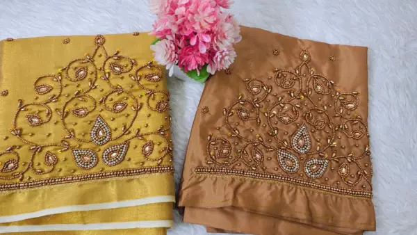 Exclusive Offer: Kodi Beads Buti Aari Work Blouse – Grace Redefined