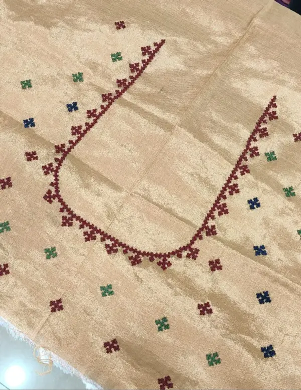 Handcrafted Gold Kutch Work Blouse – Traditional Elegance with Premium Detailing