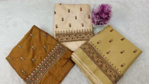 Majestic Purple Kundan Border Aari Work Blouse 4