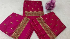 Majestic Purple Kundan Border Aari Work Blouse 5