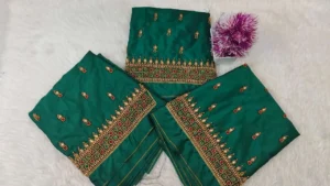 Majestic Purple Kundan Border Aari Work Blouse 7