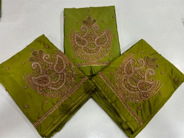 Peach Mango Delight: Beads Work Blouse at an Irresistible Offer!