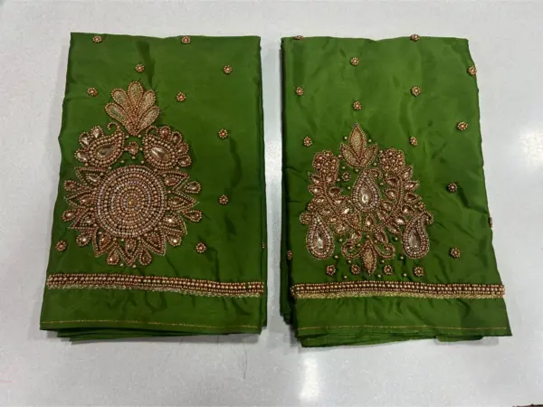 Peach Mango Delight: Beads Work Blouse at an Irresistible Offer!