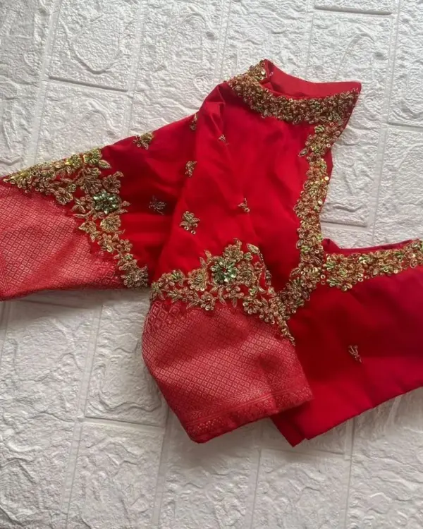 Regal Red Designer Wedding Blouse for the Grand Bridal Look