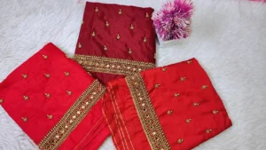 Timeless Charm: Beads Buti Aari Work Blouse with Sleek Border Detailing 6