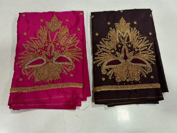 Star Sparkle Latest Green Maggam Work Blouse at Unbeatable Offer