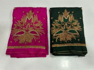 Star Sparkle Latest Green Maggam Work Blouse at Unbeatable 4