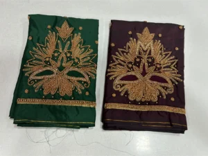 Star Sparkle Latest Green Maggam Work Blouse at Unbeatable 5