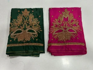 Star Sparkle Latest Green Maggam Work Blouse at Unbeatable 7