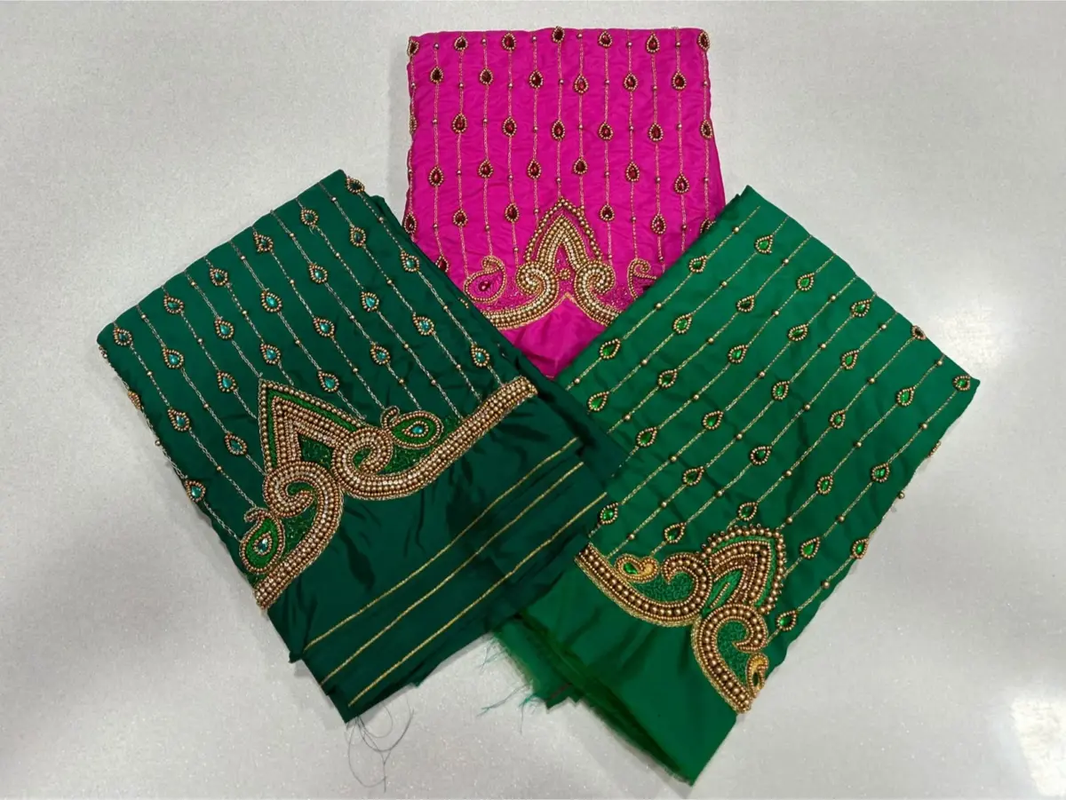 Authentic South Indian Maggam Work Blouse  Traditional Elegance on Offer 13