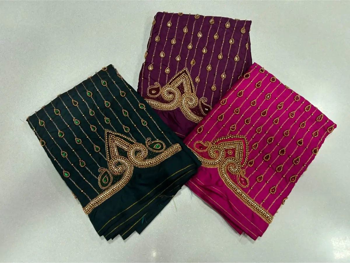 Authentic South Indian Maggam Work Blouse  Traditional Elegance on Offer 15