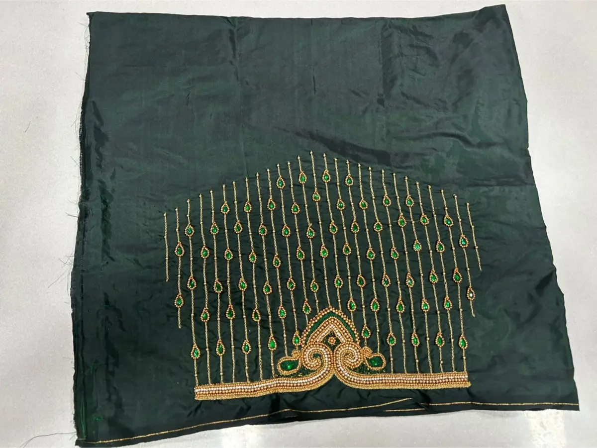 Authentic South Indian Maggam Work Blouse  Traditional Elegance on Offer 3