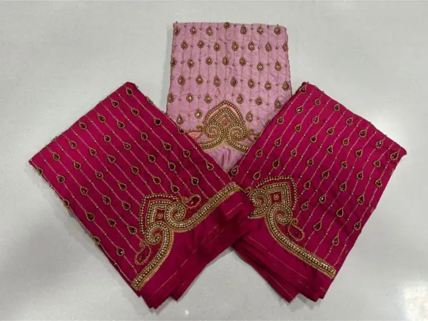 Authentic South Indian Maggam Work Blouse Traditional Elegance on Offer