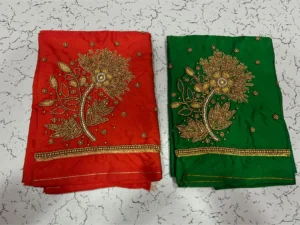 Divine Bloom Lotus Beads Aariwork Blouse at Special Price 6