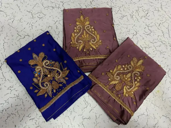 Elegant Floral Maggam Blouse with Beads Unmissable Offer Today