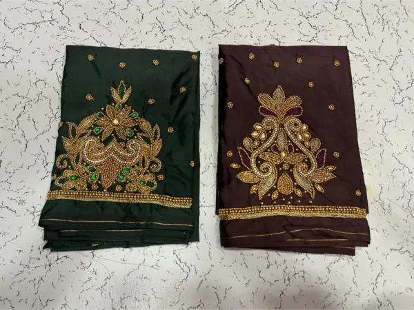 Elegant Floral Maggam Blouse with Beads Unmissable Offer Today