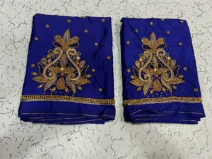 Elegant Floral Maggam Blouse with Beads Today 13