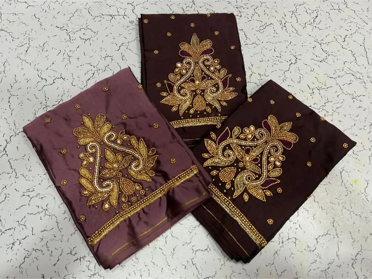 Elegant Floral Maggam Blouse with Beads  Unmissable Offer Today 14