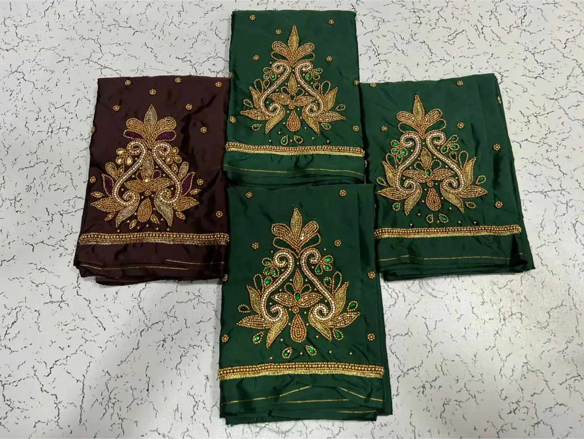 Elegant Floral Maggam Blouse with Beads Unmissable Offer Today