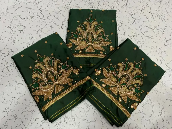 Elegant Floral Maggam Blouse with Beads Unmissable Offer Today