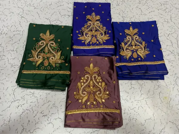 Elegant Floral Maggam Blouse with Beads Unmissable Offer Today