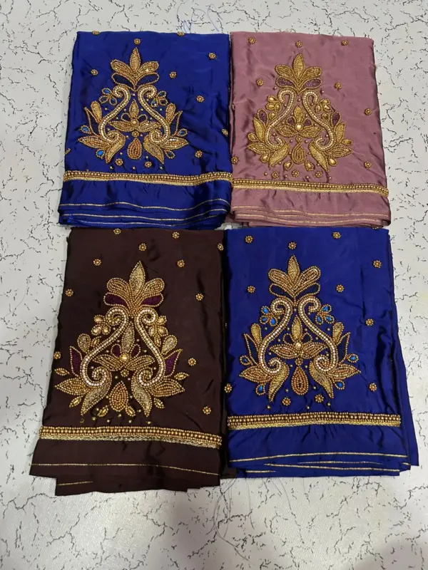 Elegant Floral Maggam Blouse with Beads Unmissable Offer Today