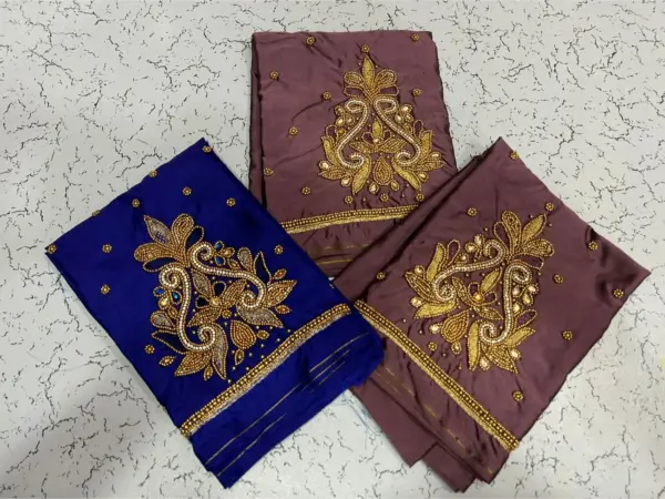 Elegant Floral Maggam Blouse with Beads Unmissable Offer Today