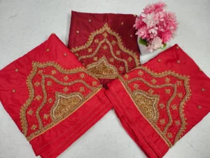 Elegant Green Aari Work Partywear Blouse 3
