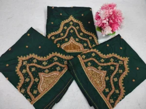 Elegant Green Aari Work Partywear Blouse 5