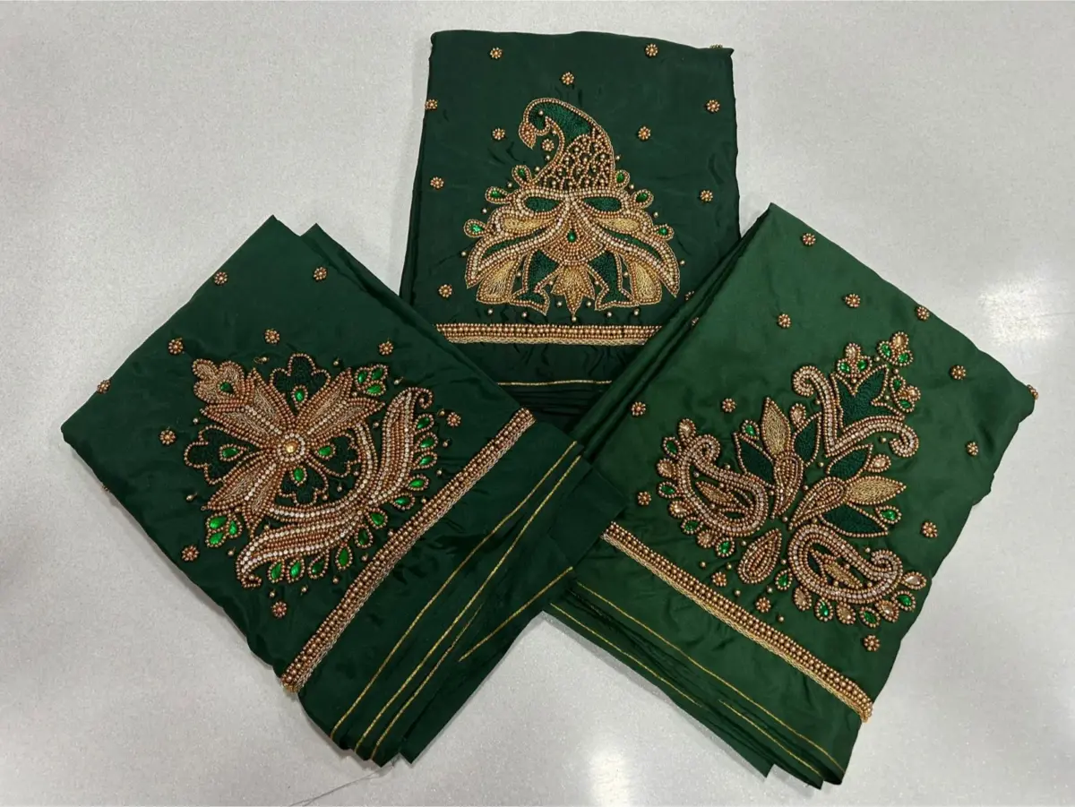 Elegant Green Designer Bridal Blouse – Grand Wedding Look at Exclusive Offer! 2