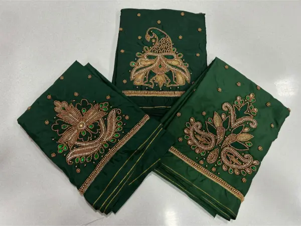 Elegant Green Designer Bridal Blouse – Grand Wedding Look at Exclusive Offer!