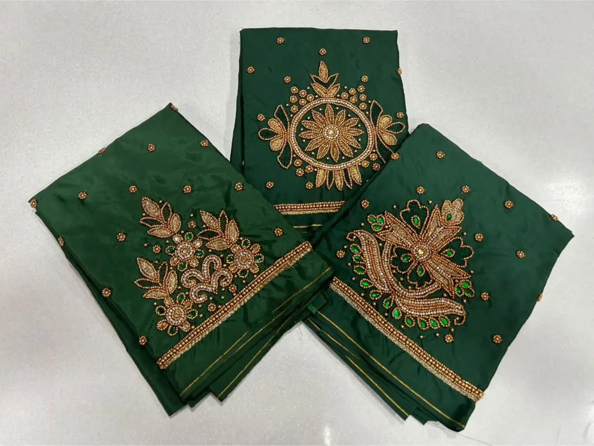 Elegant Green Designer Bridal Blouse – Grand Wedding Look at Exclusive Offer! 3