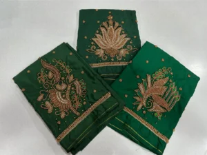 Elegant Green Designer Bridal Blouse – Grand Wedding Look at Exclusive 4