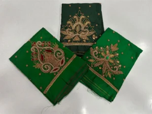 Elegant Green Designer Bridal Blouse – Grand Wedding Look at Exclusive 8